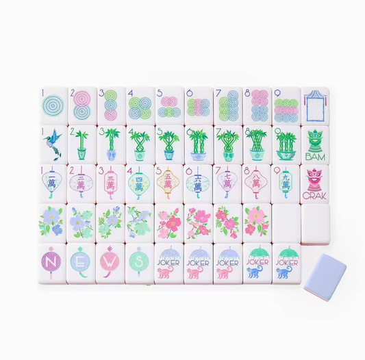 Premiun American Mahjong Set with Custom Pink Mahjong Luxury Tiles for Game Night,Girls' Gatherings & Gifts