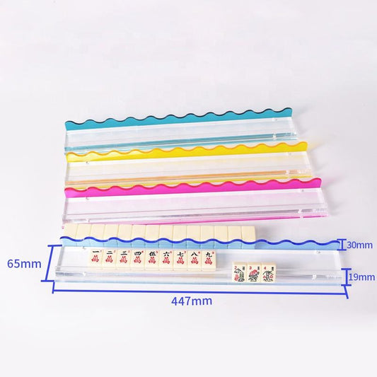 American Mahjong Ruler: Acrylic wave-style tool for row alignment