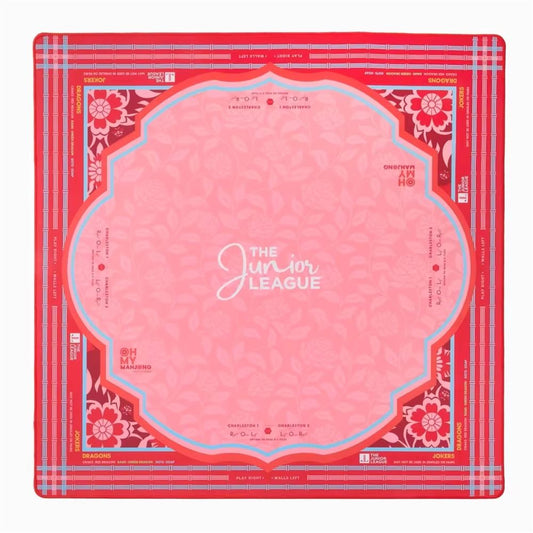 Pastel Pink American Mahjong Mat - Preppy Style for Girls’ Game Nights