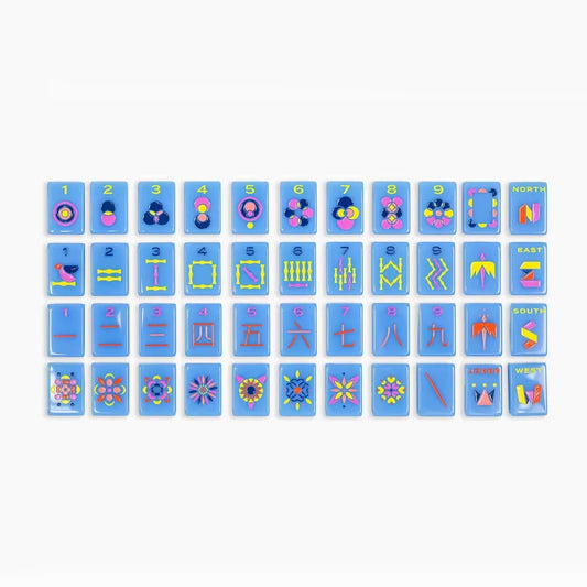 Unique Rose Pink Custom American Mahjong Set - Monochrome Print-Colored Tiles, Multi-Color Options,  160 Acrylic Tiles (10 Jokers + 6 Blanks)