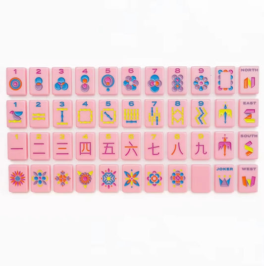 Custom Multi Color American Mahjong Set | (160 Acrylic Tiles with 10 Jokers & 6 Blanks), Monochrome No-Layer Design, Print-Colored Process, 2.5kg Compact Set
