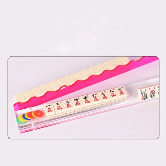 American Mahjong Ruler: Acrylic wave-style tool for row alignment