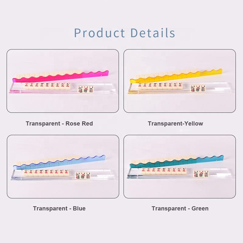 American Mahjong Ruler Wave Style, Clear Acrylic Mahjong Accessories