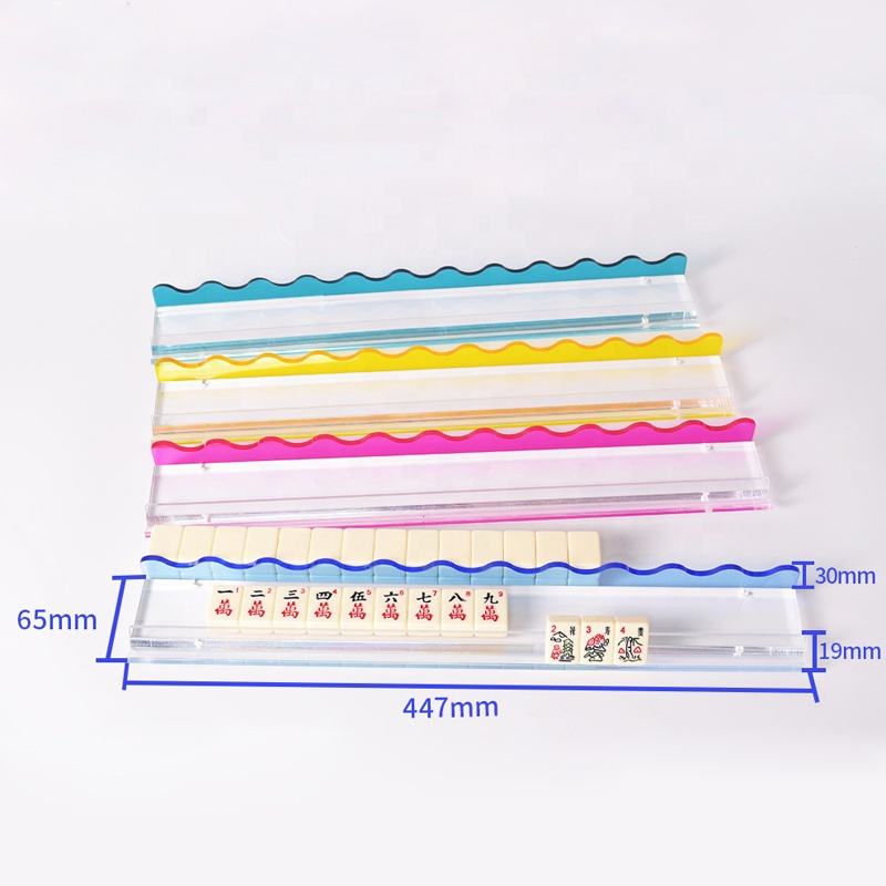 American Mahjong Ruler: Acrylic wave-style tool for row alignment